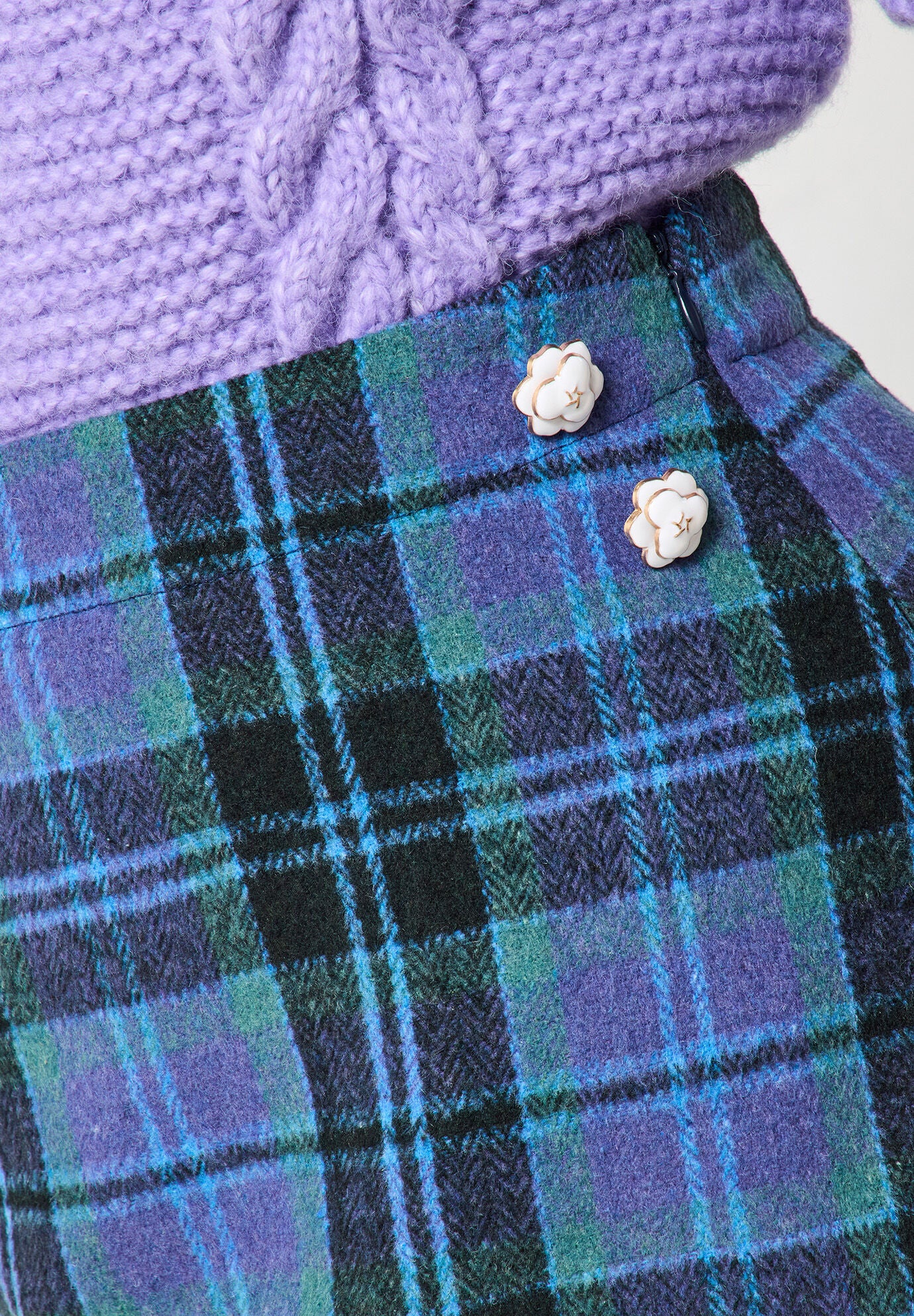 Mini Plaid Skirt, ELECTRIC MEGA PLAID, alternate image number 2