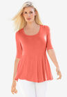 Peplum Tunic, DUSTY CORAL, hi-res image number null