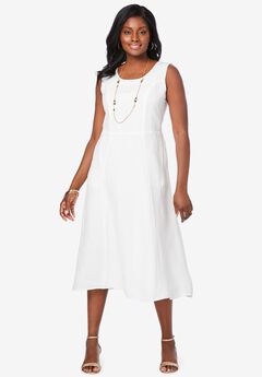 Linen Fit & Flare Dress