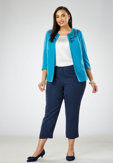 Embroidered Pant Suit | Catherines