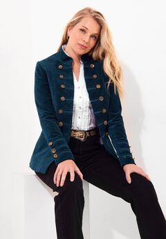 Faux Suede Military Jacket