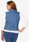 Cropped Denim Vest, , on-hover image number null