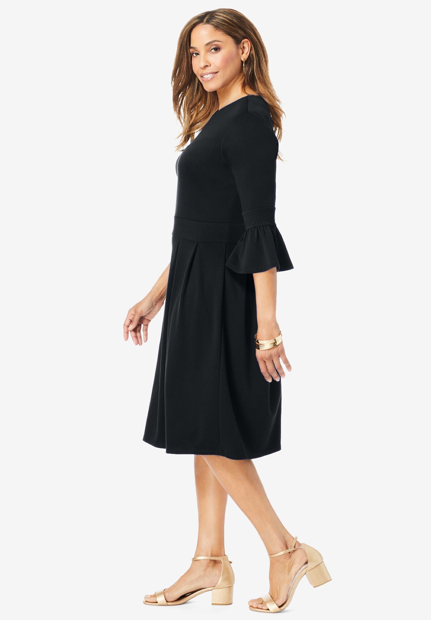 Ponte fit and flare dress best sale