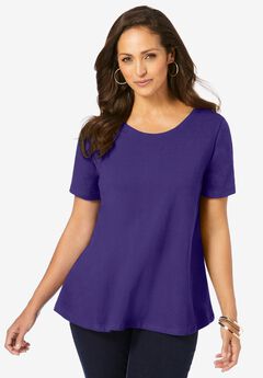 Stretch Cotton Trapeze Tee
