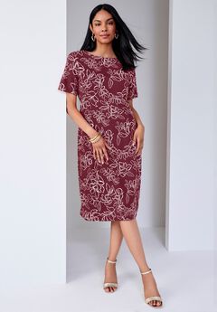 Crepe Fit and Flare Dress
