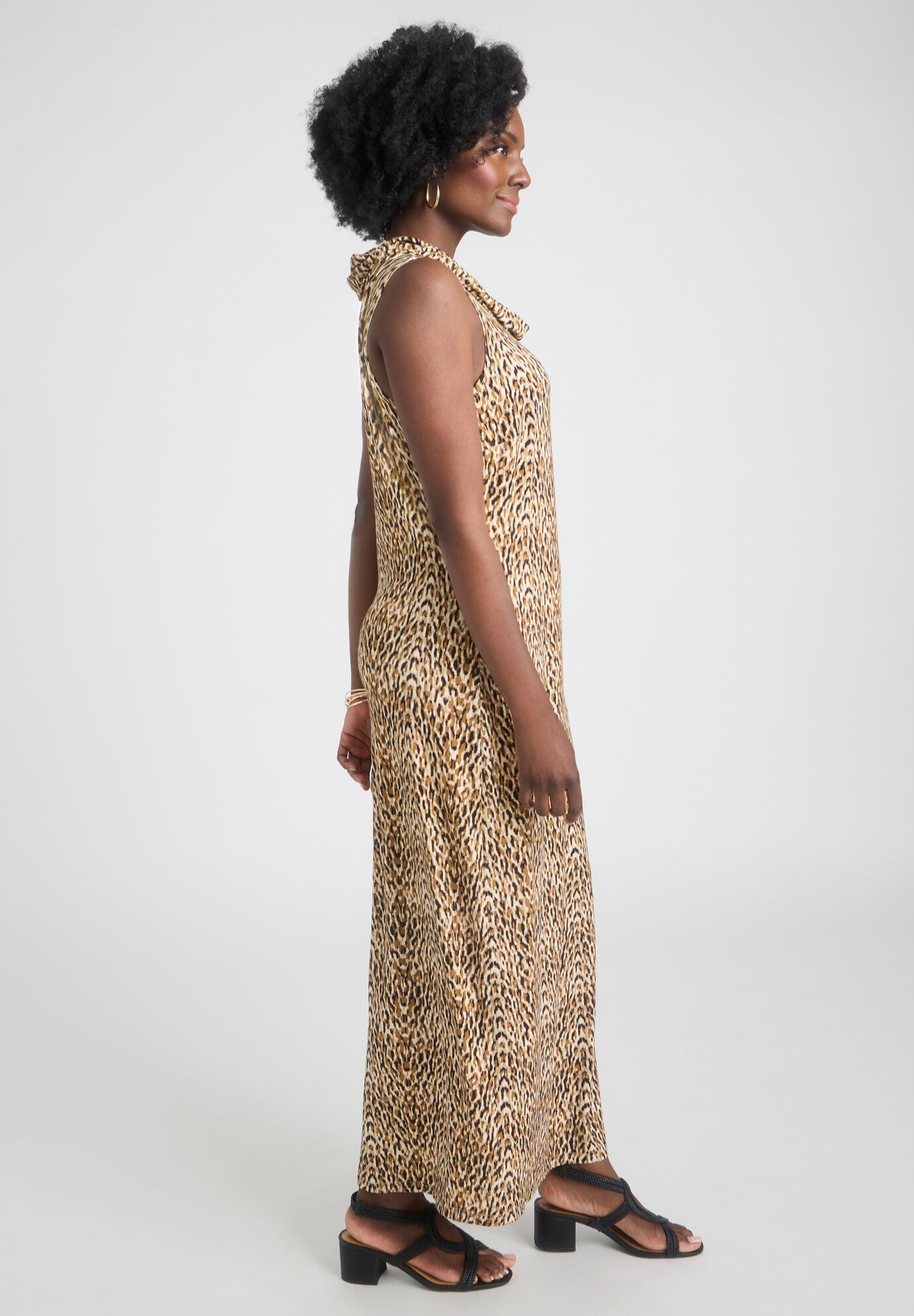 Sleeveless Cowl Neck Maxi, NEUTRAL ANIMAL, alternate image number 3