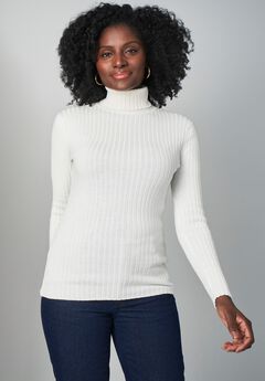 Ribbed Cotton Turtleneck Sweater