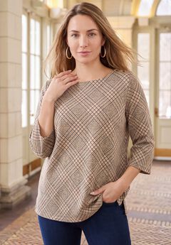 Stretch Cotton Boatneck Tunic