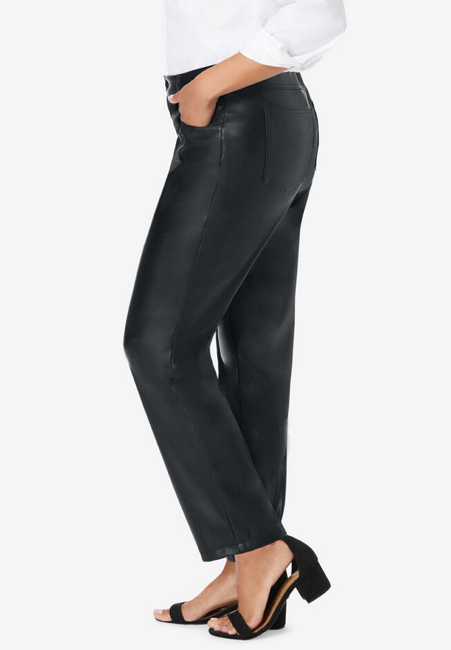 Faux Leather Trouser, , alternate image number null