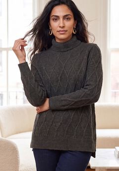 Cable Turtleneck Sweater