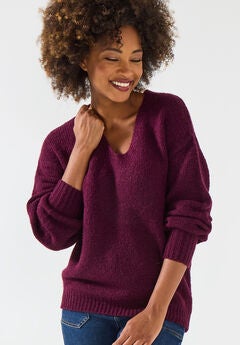 Machine-Washable Plus Size Pullover Sweaters