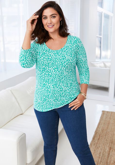 Scoop-Neck Tee, , alternate image number null