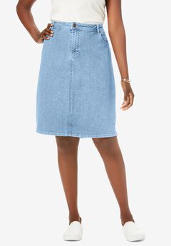 True Fit Stretch Denim Short Skirt