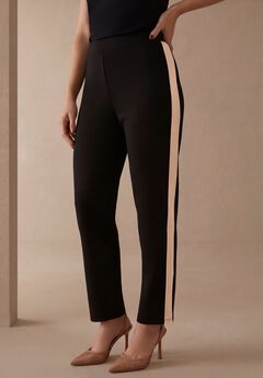 Stretch Knit Crepe Mock Neck Set