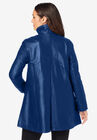 A-Line Zip Front Leather Jacket, , on-hover image number null