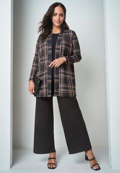 Stretch Knit Open Front Knit Topper