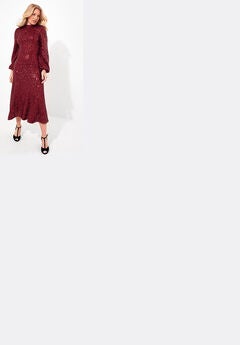 A-Line Sequin Midi Dress