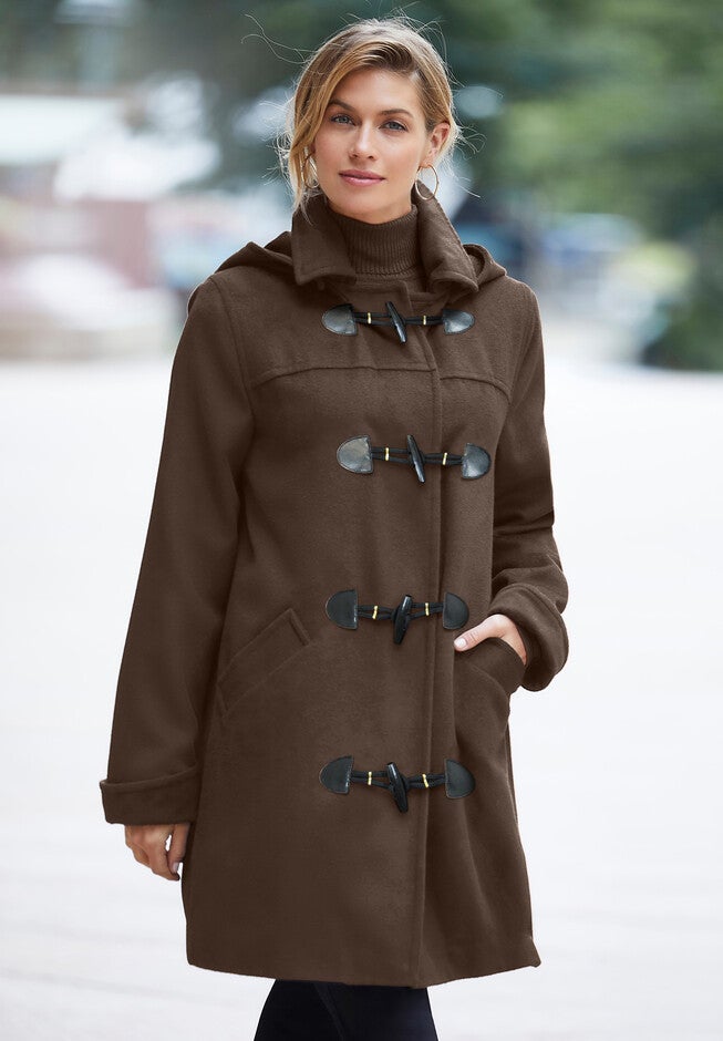 Hooded Toggle Wool Coat, , alternate image number null