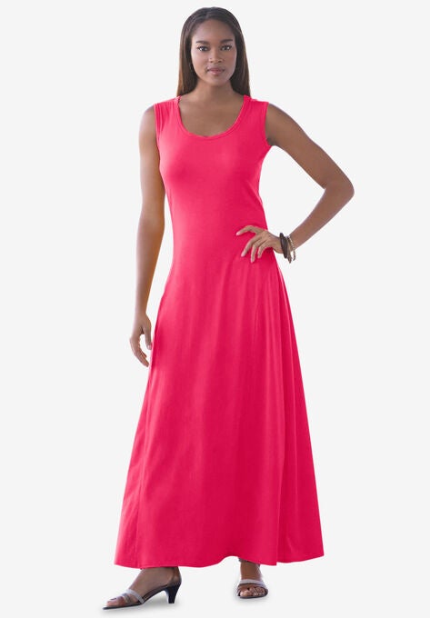 Flared Tank Dress, PINK BURST, hi-res image number null