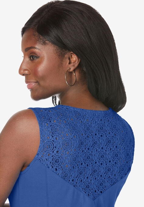 Crochet-Detailed Dress, , alternate image number null