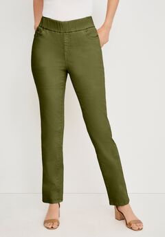 Comfort Waist Stretch Denim Straight-Leg Jean