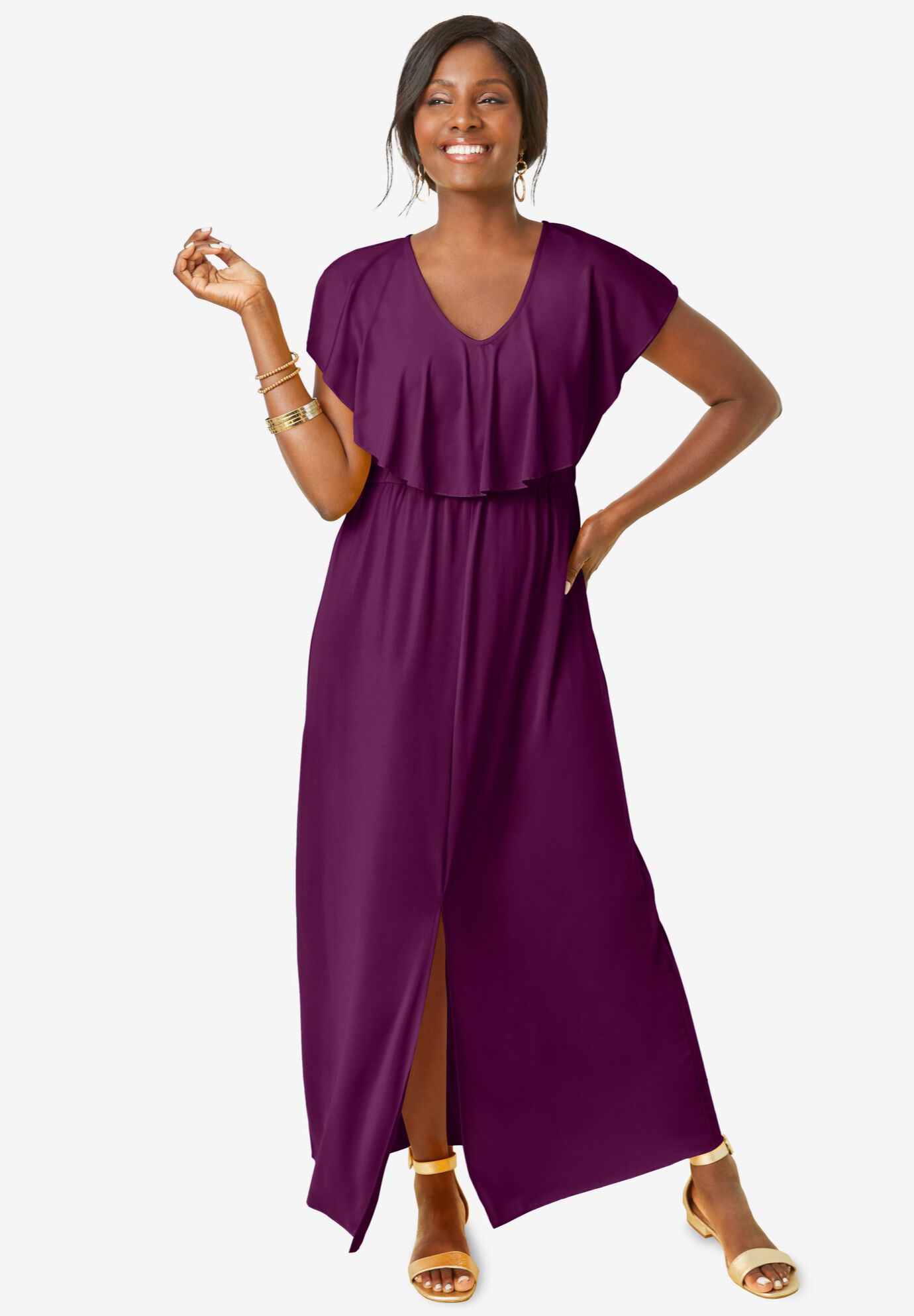 Jersey knit maxi dress cheap