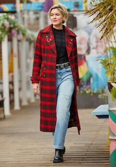 Wool-Blend Double Breasted Coat