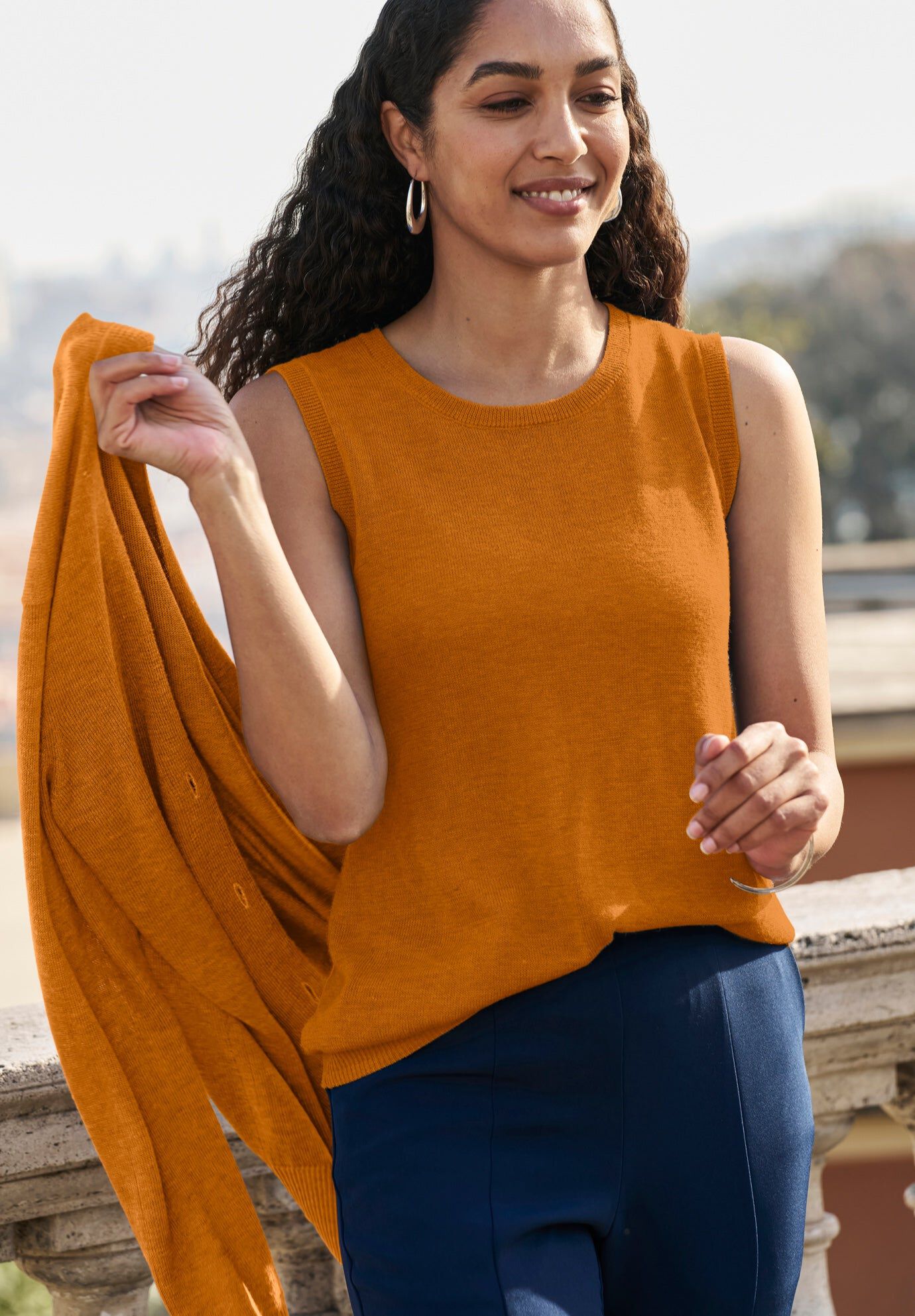 Button Front Cashmere Cardigan, CLOVE, hi-res image number 0