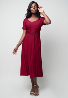 Buckle Midi Dress