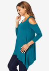 Cold Shoulder Hanky Hem Tunic, , alternate image number null