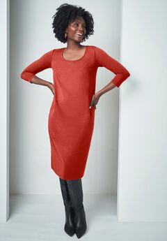 Plus Size Red Dresses With Sleeves