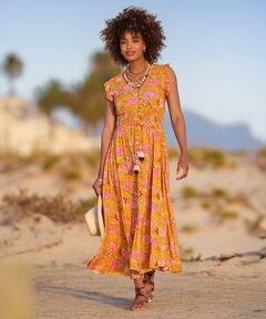 V-neck Ruffle Maxi Dress