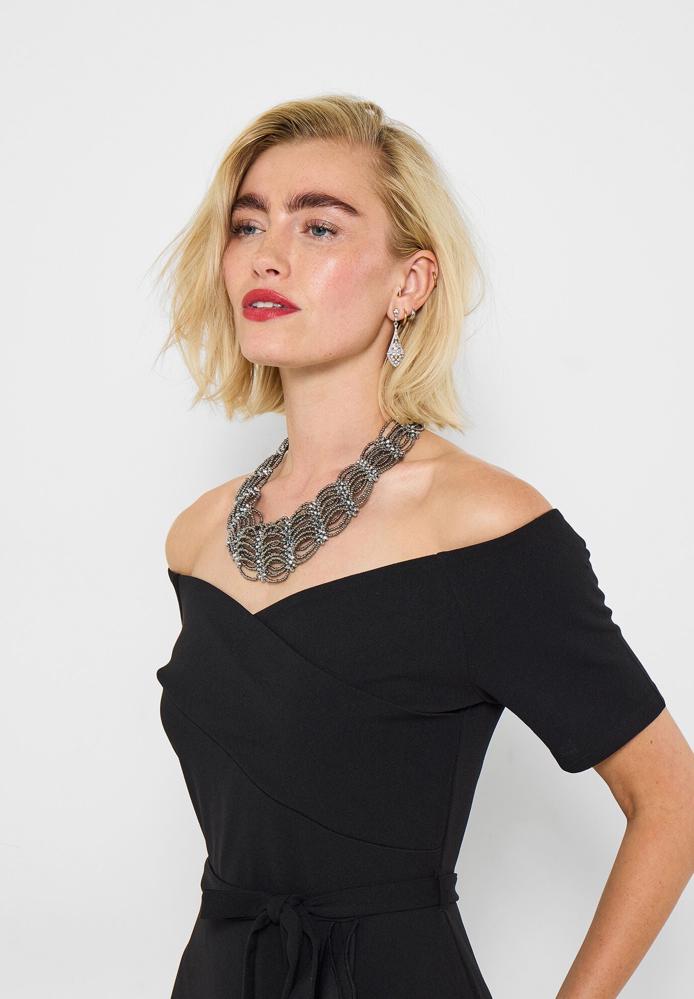 Off The Shoulder Maxi Dress, BLACK, alternate image number 3