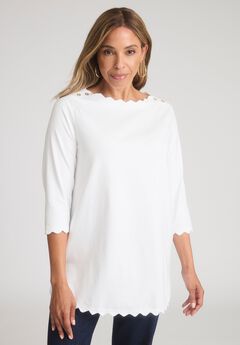 Scallop Boatneck Tunic