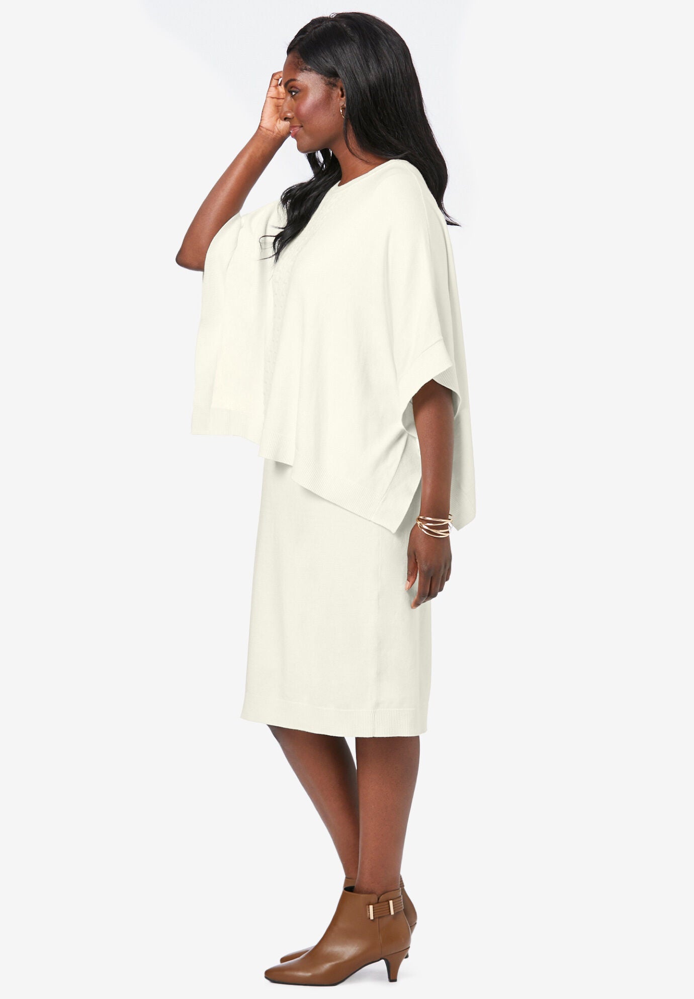 Cape sweater hot sale dress