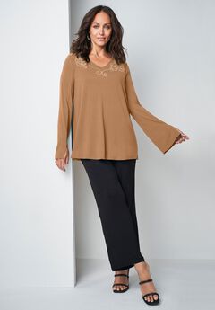 V-Neck Embellished Tunic
