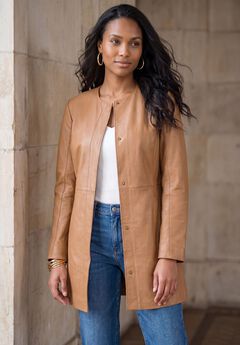 Three-Quarter Leather Jacket