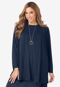 Plus Size Navy Cardigans