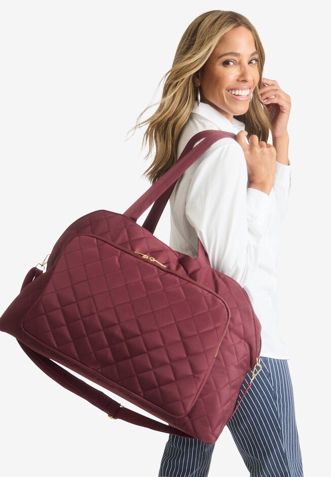 Quilted Grand Weekender Bag, , on-hover image number null