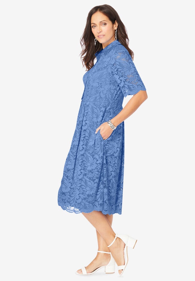 Lace Shirtdress, , alternate image number null