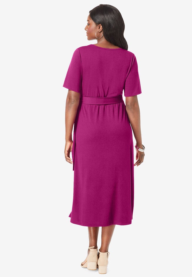 Faux-Wrap Dress, , on-hover image number null