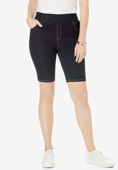 Comfort Waist Stretch Denim Bermuda Short