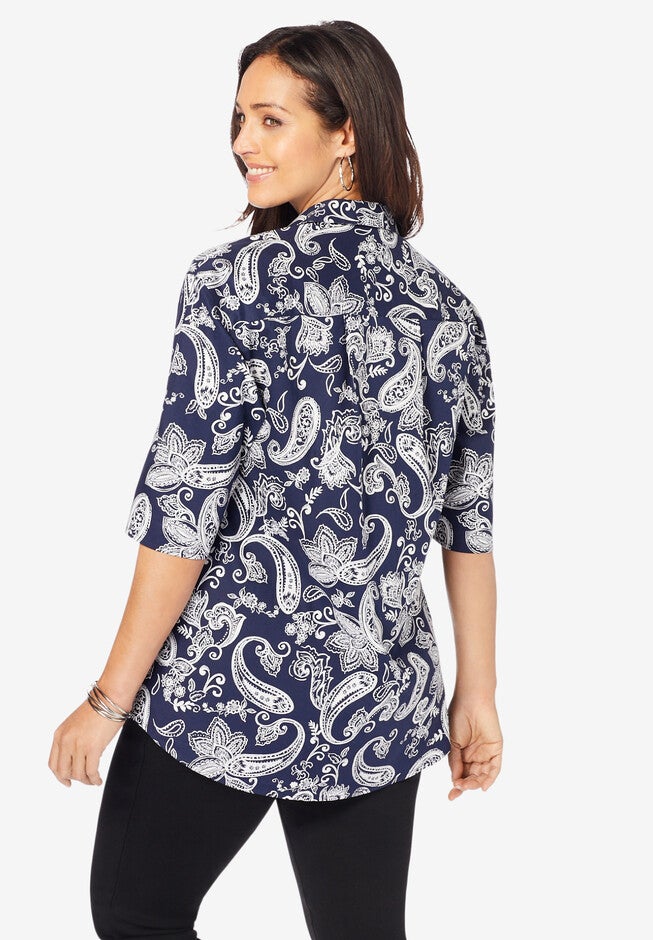 A-Line Poplin Shirt, , on-hover image number null