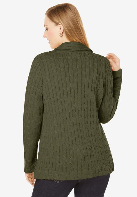 Cable Blazer Sweater, , on-hover image number null