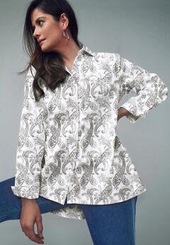 Stretch Cotton Oversized Poplin Shirt