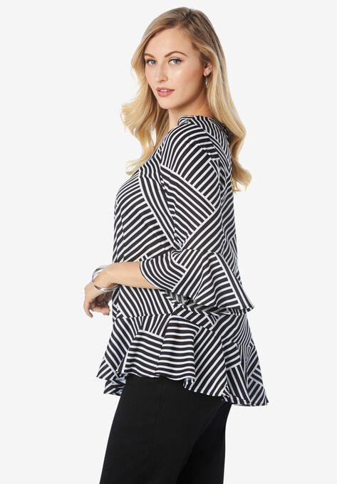 Bell Sleeve Georgette Blouse, , alternate image number null