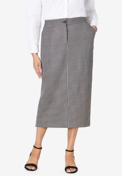 Tummy Control Bi-Stretch Midi Skirt