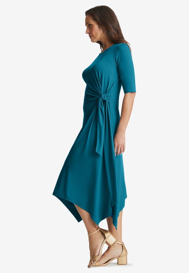 Tie Waist Midi Dress, , alternate image number null