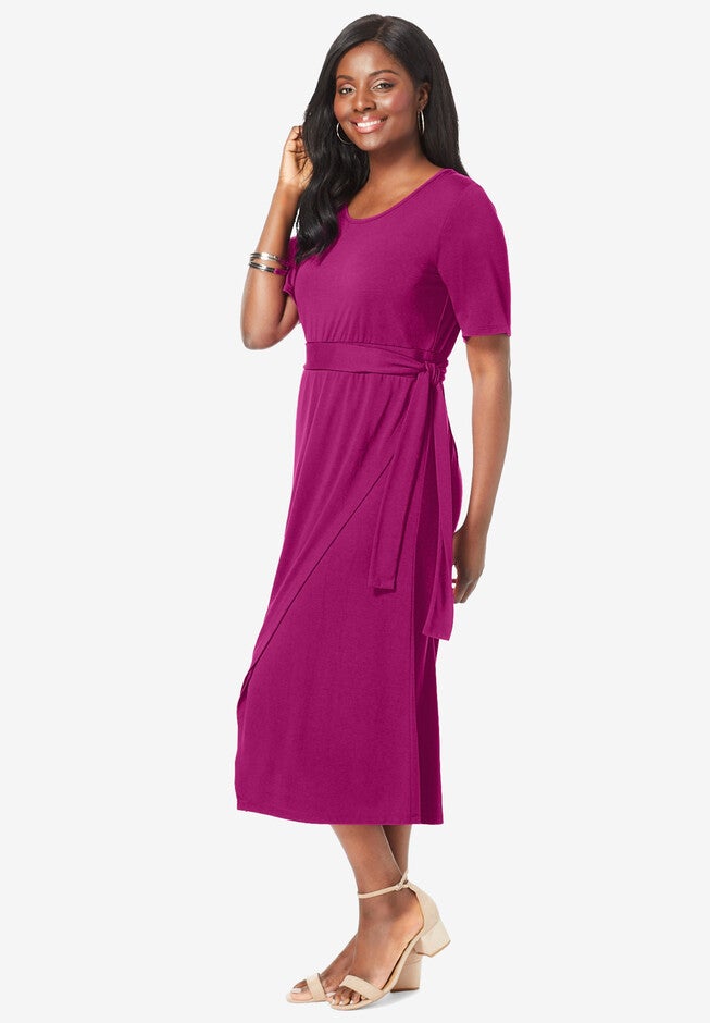 Faux-Wrap Dress, , alternate image number null