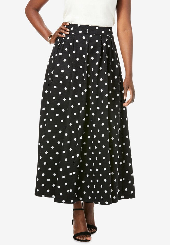 Floral Skirt, BLACK DOT, hi-res image number null